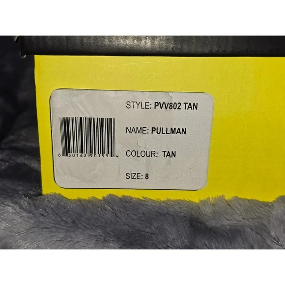 NWB Very Volatile Pullman Tan Suede Knit Collar Lace Up Hiker Boots PVV802 SZ 8 - Picture 8 of 9